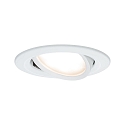 Paulmann Indbygningslampe LED Coin Slim, IP23, rund, 6,8W, s�t af 1 d�mpbar og drejelig, hvid