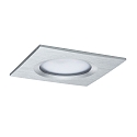 Paulmann Paulmann Indbygningslampe LED Coin Slim, IP44, firkantet, 6,8W, s�t af 3 d�mpbar, aluminium