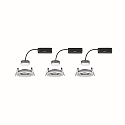 Paulmann Paulmann Indbygningslampe LED Coin Slim, IP23, rund, 6,8W, s�t af 3 d�mpbar og drejelig, aluminium
