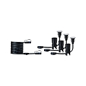 Paulmann Plug&Shine s�t af 3 Gulvindbygningslampe Floor Mini IP65 3x2,5W 55mm s�lv, 3000K s�t af 3