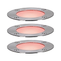 Paulmann Gulvindbygningslampe LED PLUG & SHINE ZIGBEE s�t med 3, RGBW, ZigBee styrbar IP65, sort, s�lv d�mpbar