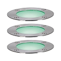 Paulmann Gulvindbygningslampe LED PLUG & SHINE ZIGBEE s�t med 3, RGBW, ZigBee styrbar IP65, sort, s�lv d�mpbar