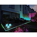 Paulmann Gulvindbygningslampe LED PLUG & SHINE ZIGBEE s�t med 3, RGBW, ZigBee styrbar IP65, sort, s�lv d�mpbar