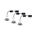 Indbygningslampe NOVA MINI LED svingbar, s�t med 3 IP23, jern b�rstet  310lm 2700K 38� 38� CRI >80