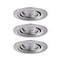 Indbygningslampe NOVA MINI LED svingbar, s�t med 3 IP23, jern b�rstet  310lm 2700K 38� 38� CRI >80