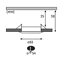 Indbygningslampe NOVA MINI LED stiv IP23, jern b�rstet  310lm 2700K 38� 38� CRI >80