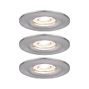 Indbygningslampe NOVA MINI LED stiv, s�t med 3 IP23, jern b�rstet  310lm 2700K 38� 38� CRI >80