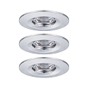 Paulmann Indbygningslampe NOVA MINI LED stiv, s�t med 3 IP23, chrom  310lm 2700K 38� 38� CRI >80