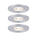 Indbygningslampe NOVA MINI LED stiv, s�t med 3 IP23, aluminium  310lm 2700K 38� 38� CRI >80
