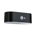 Paulmann solar wall luminaire ADYA down, oval, with sensor IP44, black 
