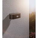 Paulmann solar wall luminaire ADYA down, oval, with sensor IP44, black 