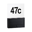 illuminated house number NEDA up / down, with motion detector, with brightness sensor IP44, anthracite 