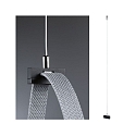 Paulmann Penduloph�ng ULine - 200CM PENDULUM HOLDER isoleret, mekanisk, egnet til forkortelse, sort mat, s�lv