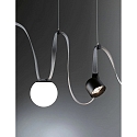 Paulmann Penduloph�ng ULine - 200CM PENDULUM HOLDER isoleret, mekanisk, egnet til forkortelse, sort mat, s�lv