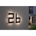 Paulmann illuminated house number IP44, black 