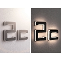 Paulmann illuminated house number IP44, black 