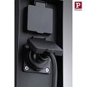 Paulmann socket column RIO 2-fold, with cover, one-sided, anthracite