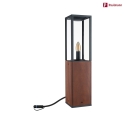 Paulmann bollard lamp PLUG&SHINE VENEA E14 IP44, wood dimmable