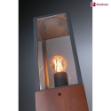 Paulmann bollard lamp TIMBA E27 IP44, wood dimmable