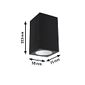 outdoor wall luminaire FLAME UP OR DOWN 1 flame, square, switchable, insect friendly IP44, anthracite 