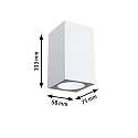 Paulmann outdoor wall luminaire FLAME UP OR DOWN 1 flame, square, switchable, insect friendly IP44, white 
