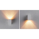 Paulmann outdoor wall luminaire FLAME UP OR DOWN 1 flame, square, switchable, insect friendly IP44, white 
