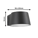 Paulmann outdoor wall luminaire CAPEA switchable, insect friendly IP44, anthracite 