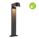Paulmann bollard light CAPEA switchable, insect friendly IP44, anthracite 