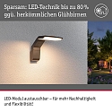 Udend�rs wall luminaire ZERENA med sensor, insektvenlig, havluftbestandig IP44, antracit 