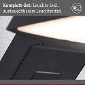 Udend�rs wall luminaire ZERENA med sensor, insektvenlig, havluftbestandig IP44, antracit 