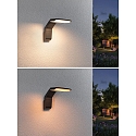 Udend�rs wall luminaire ZERENA med sensor, insektvenlig, havluftbestandig IP44, antracit 