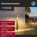 P�lelys ZERENA med sensor, insektvenlig, havluftbestandig IP44, antracit 