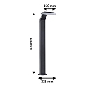 P�lelys ZERENA med sensor, insektvenlig, havluftbestandig IP44, antracit 