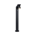 bollard lamp CUFF PIR with sensor IP44, anthracite, transparent 