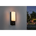 Udend�rs wall luminaire BONNIE PIR med sensor, insektvenlig, havluftbestandig IP44, antracit 