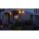 Udend�rs wall luminaire BONNIE PIR med sensor, insektvenlig, havluftbestandig IP44, antracit 