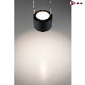 Paulmann pendant luminaire URAIL ALDAN LED up / down, with lens optics, black matt dimmable