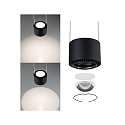Paulmann Pendel URAIL ALDAN LED up / down, med linseoptik, sort mat d�mpbar