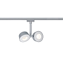Paulmann URail LED Spot Double Pellet 2x4W, d�mpbar, chrom matt/hvid