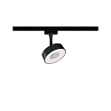 1-faset spot URAIL CIRCLE LED IP20, sort mat d�mpbar