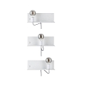 Paulmann V�glampe DEVARA E27 IP20, hvid d�mpbar