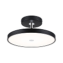 Loftlampe HILDOR ZigBee styrbar IP20, mat, sort d�mpbar