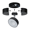 Paulmann canopy URAIL SINGLE SPOT BASE, black