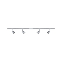 Spot URAIL COVER med mulighed for indf�dning, s�t med 4 GU10, chrom, chrom mat d�mpbar