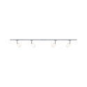 spot URAIL BLOSSOM with feed-in option, set of 4 G9, chrome, chrome matt, satin dimmable