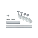 Paulmann spot URAIL BLOSSOM with feed-in option, set of 4 G9, chrome, chrome matt, satin dimmable