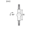 Paulmann 1-faset L-tilslutning URAIL justerbar, sort mat