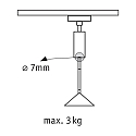 Paulmann pendel adapter URAIL universal, sort mat