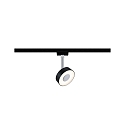 URail Spot CIRCLE, 230V, 5W 2700K 210lm 90�, rotatable and tiltable, dimmable, black matt / chrome