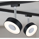 Paulmann Spot URAIL CIRCLE drejelig, vipbar, chrom, sort mat